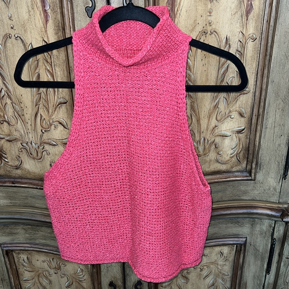 Anthropologie Pilcro Rolled Mock Neck Sweater Tank - Picture 3 of 9